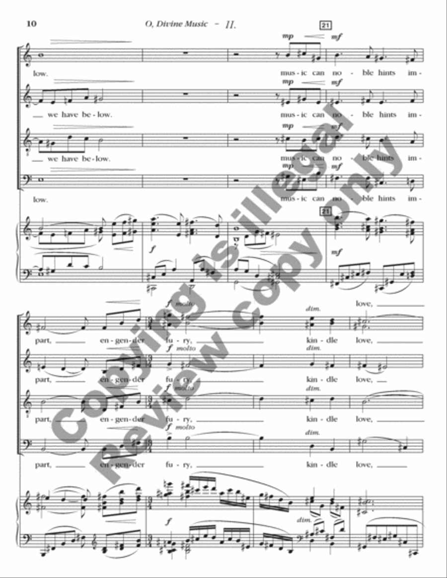 O, Divine Music (Choral Score) 4-Part scores gallery preview page 12