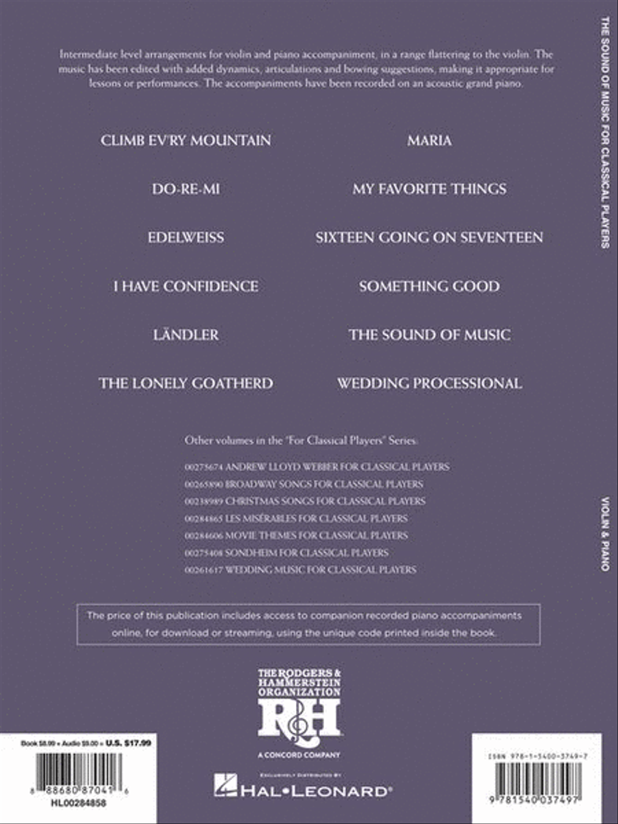 The Sound of Music for Classical Players – Violin and Piano Violin Solo scores gallery preview page 7