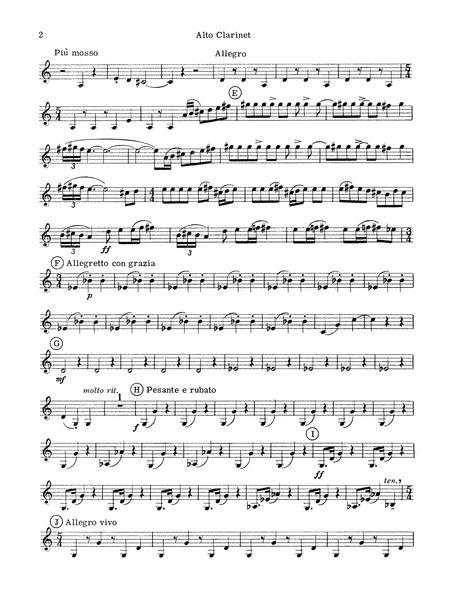 Symphonic Dance No. 3 ("Fiesta"): E-flat Alto Clarinet