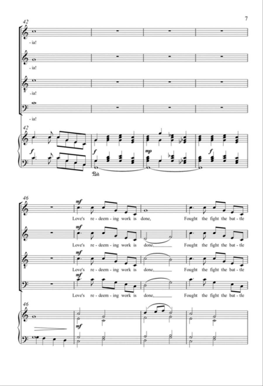 Christ The Lord Is Risen Today 4-Part scores gallery preview page 6