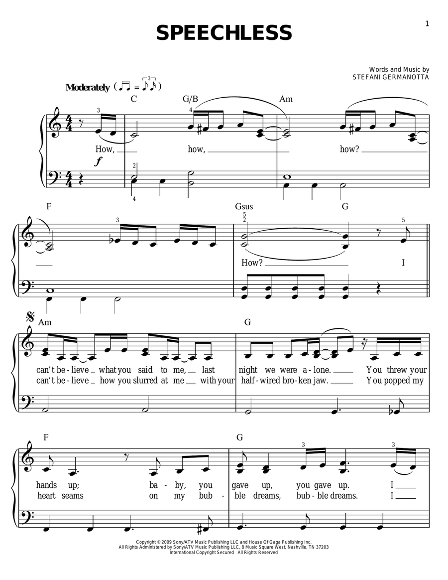 Speechless Voice scores gallery preview page 1