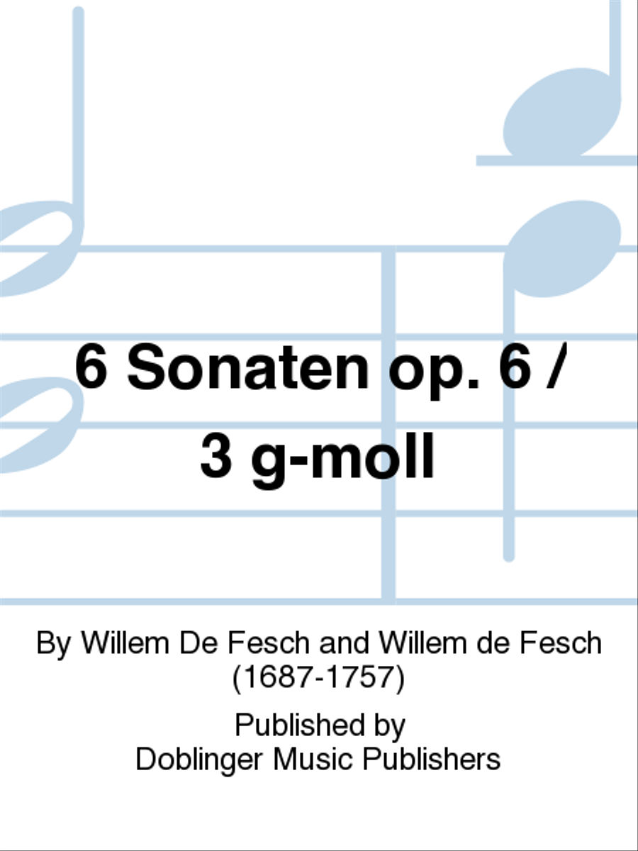 6 Sonaten op. 6 / 3 g-moll Flute scores gallery preview page 1