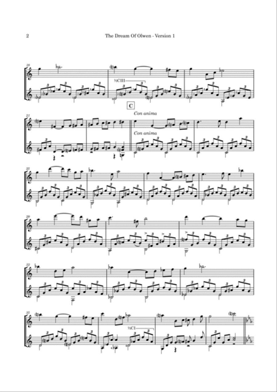 The Dream Of Olwen Guitar scores gallery preview page 6