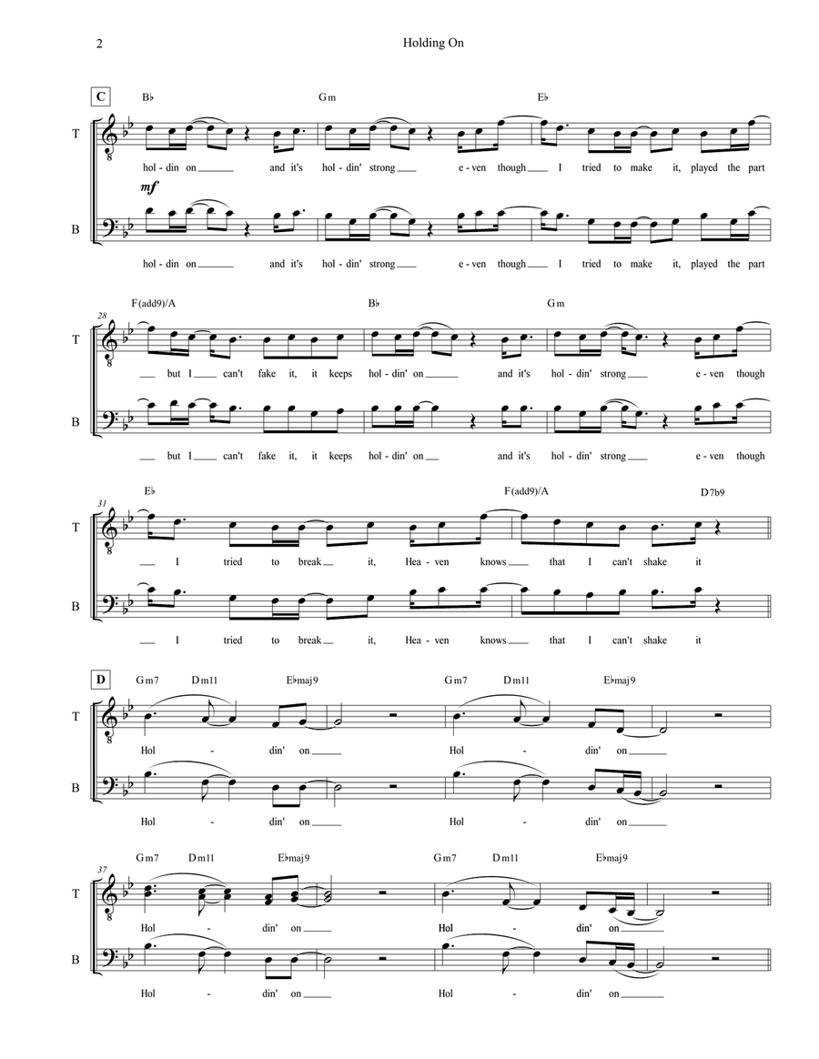 Holding On TTBB scores gallery preview page 2