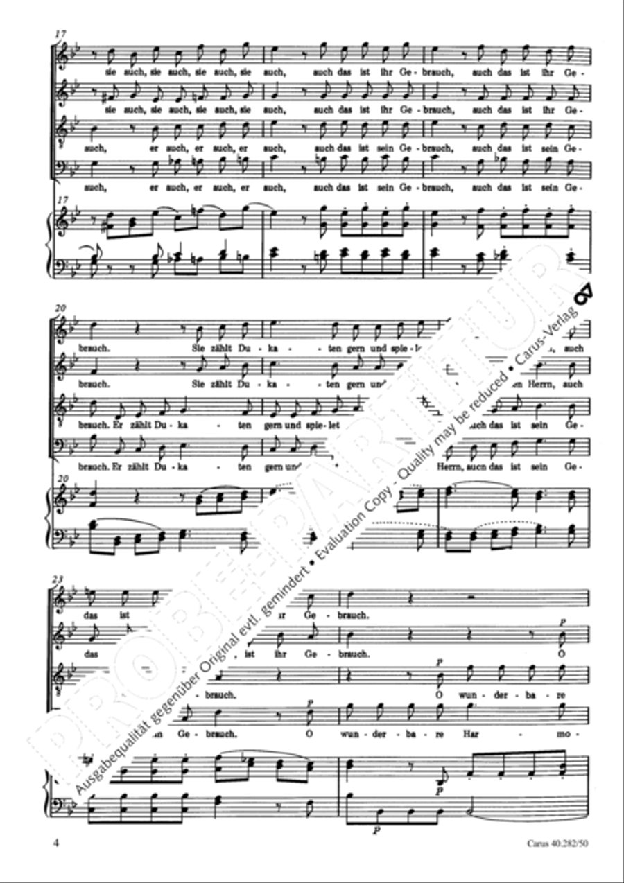 Die Harmonie in der Ehe 4-Part scores gallery preview page 5