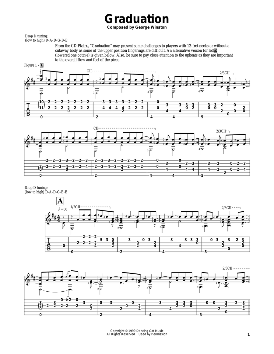 Graduation Graduation Guitar Solo scores gallery preview page 1