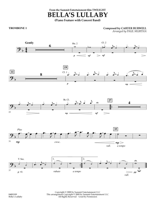 Bella's Lullaby (from Twilight) - Trombone 1