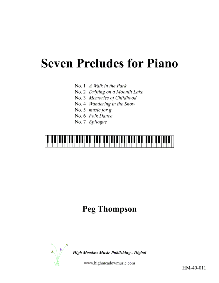 Seven Preludes for Piano Seven Preludes for Piano Piano Method scores gallery preview page 1