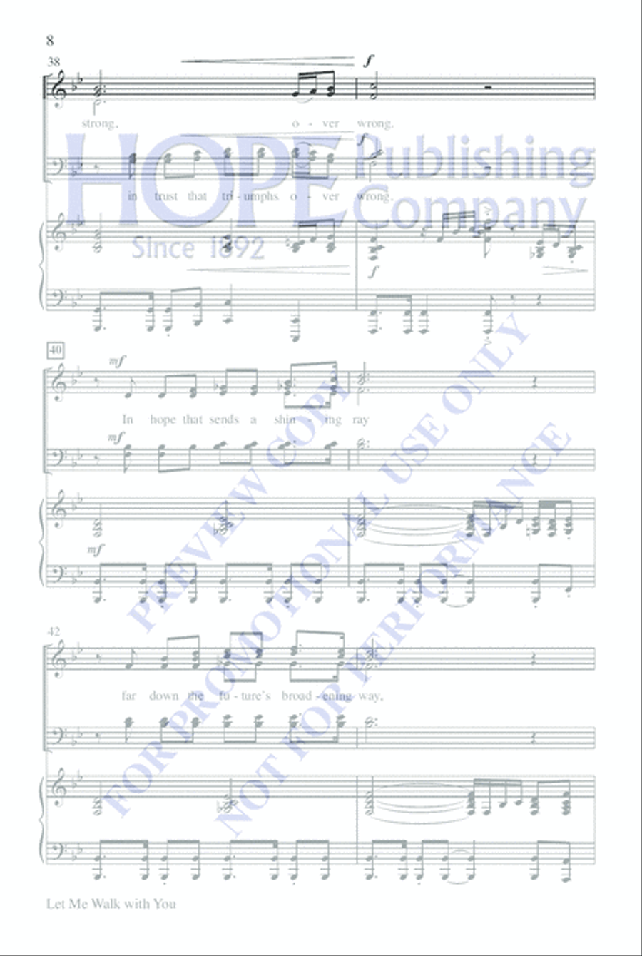 Let Me Walk with You 4-Part scores gallery preview page 8