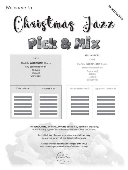 Christmas Jazz Pick & Mix. Flexible WW Ensemble