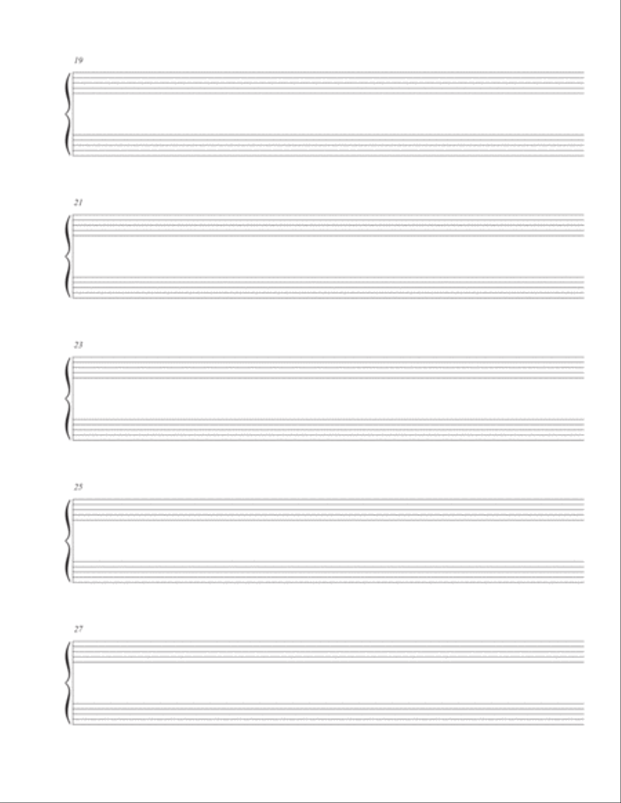 Piano Manuscript Paper