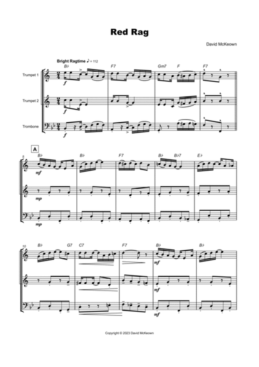 Red Rag, a Ragtime piece for Brass Trio