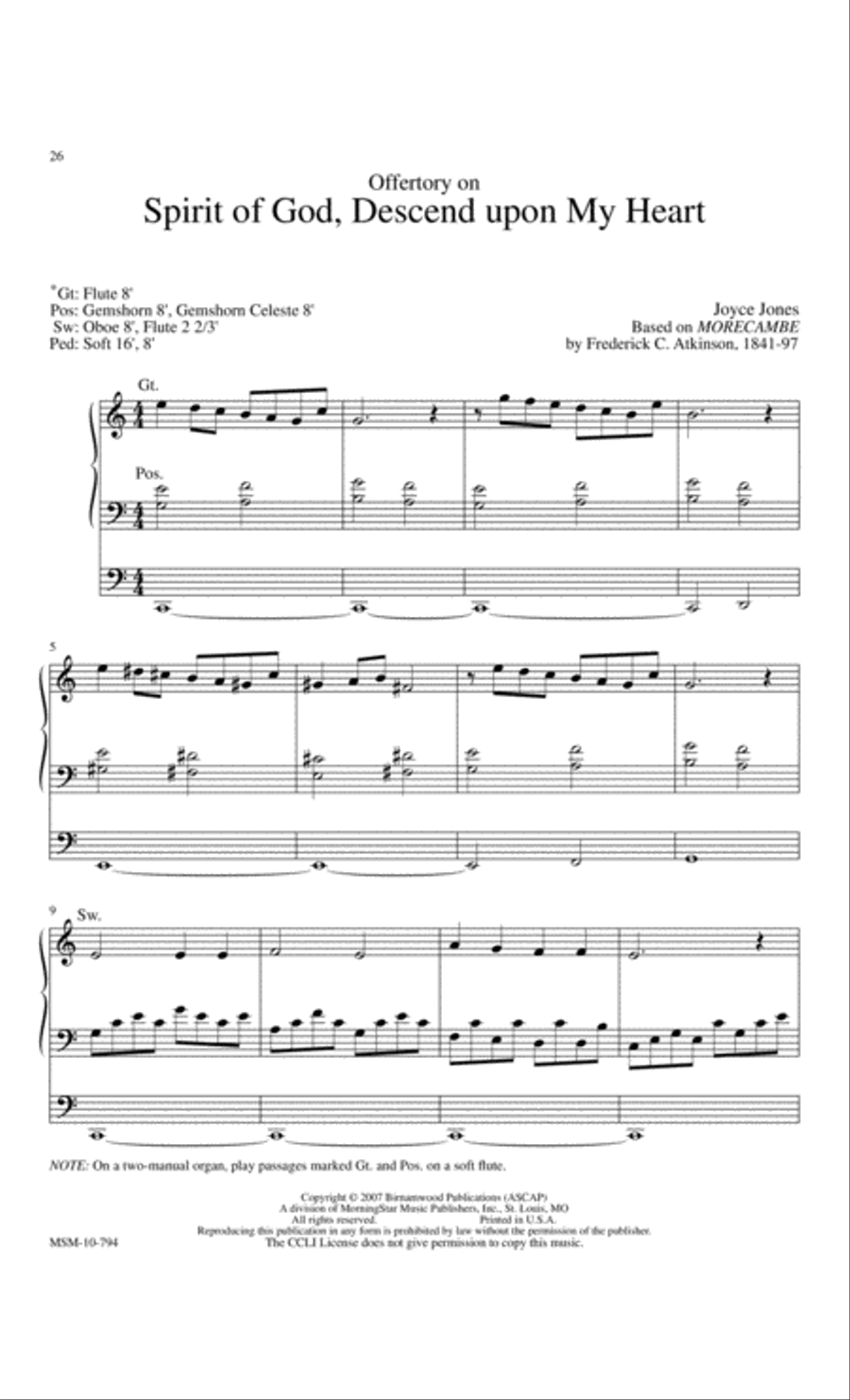 Praise to the Lord: Accessible Hymn Settings for Organ Organ Solo scores gallery preview page 10