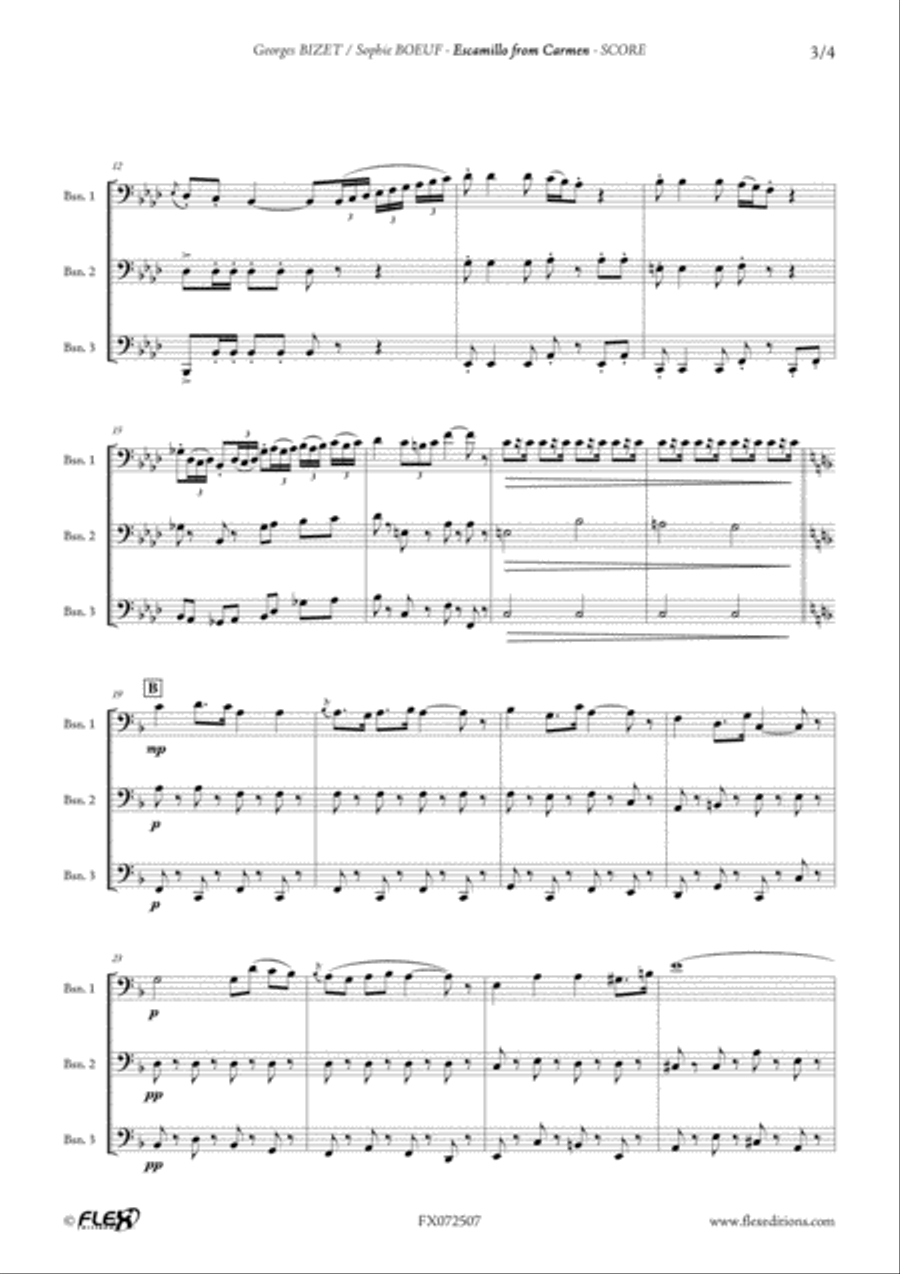 Escamillo from Carmen Escamillo from Carmen Bassoon scores gallery preview page 3