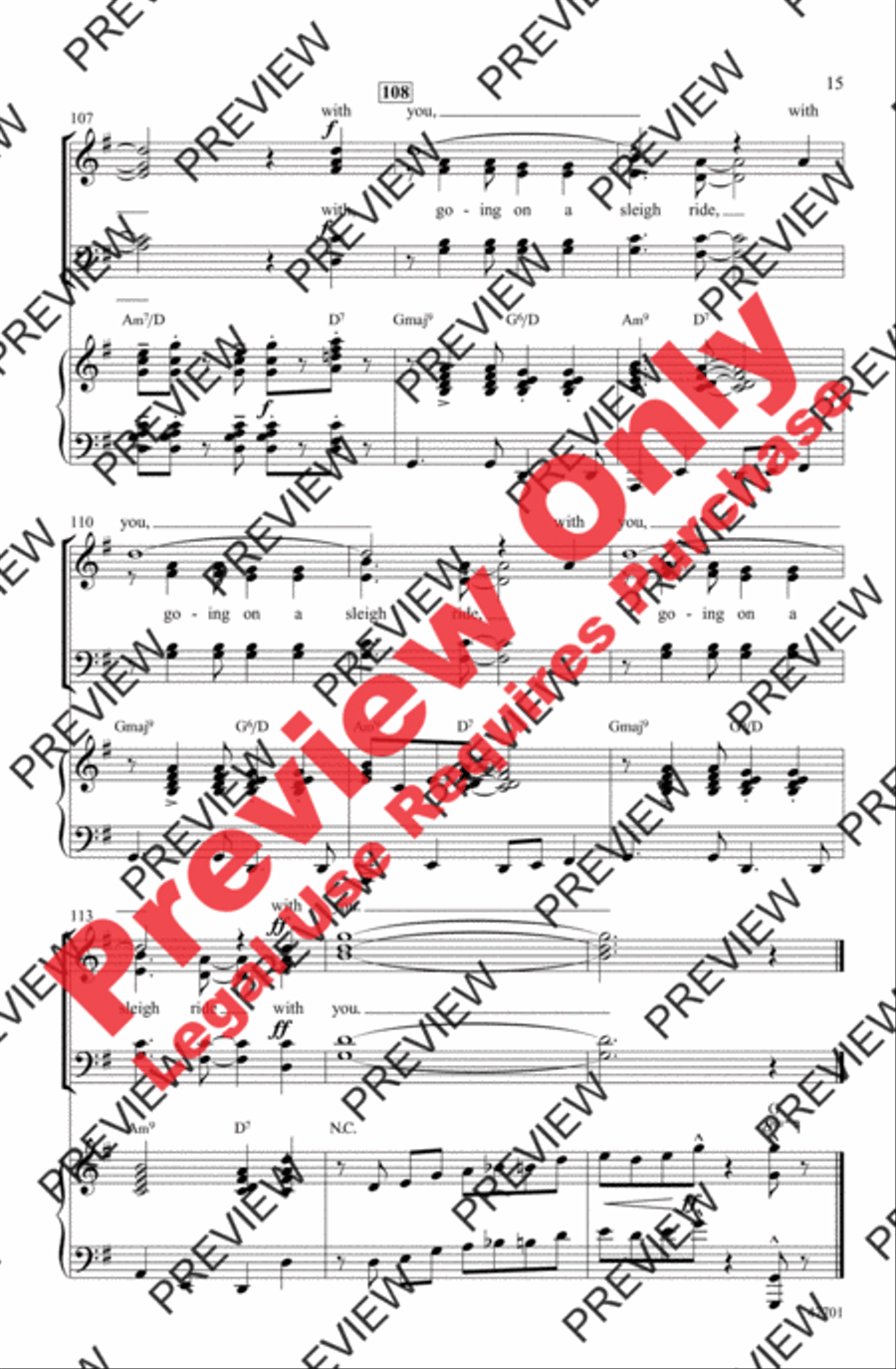 Sleigh Ride 4-Part scores gallery preview page 15