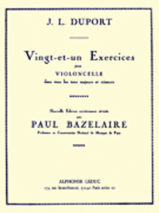 Book cover for Vingt-et-un Exercises pour Violoncelle