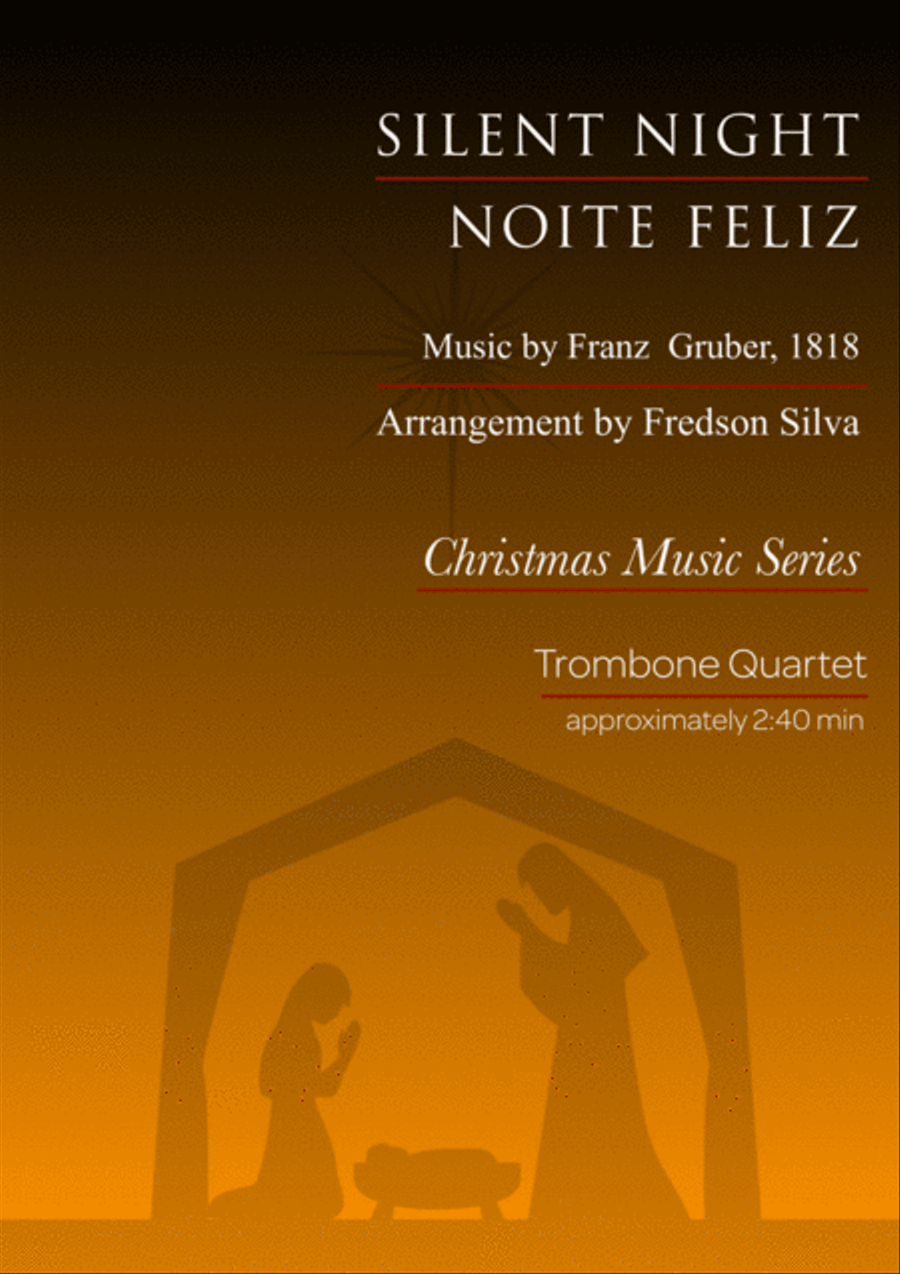 Silent Night for Trombone Quartet Trombone Quartet scores gallery preview page 1