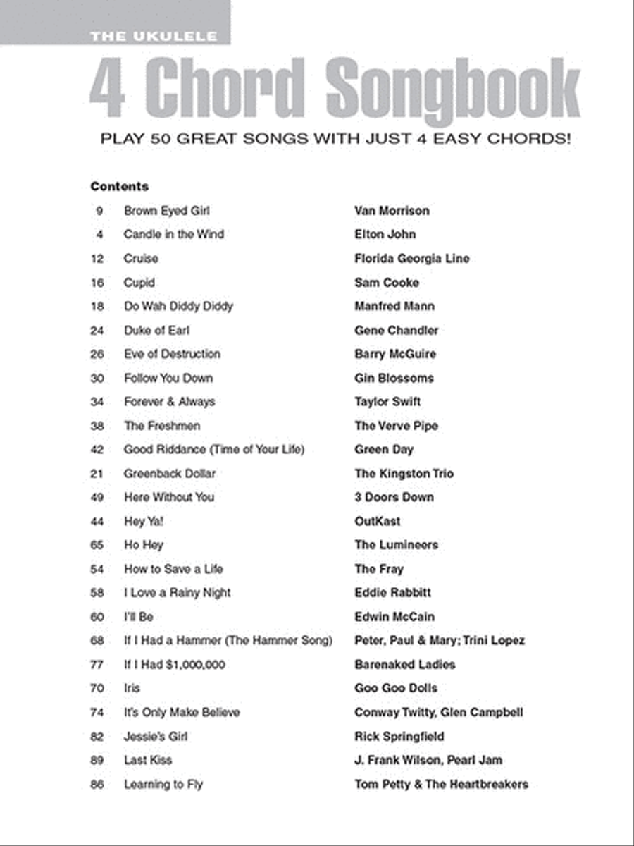 The Ukulele 4 Chord Songbook Ukulele scores gallery preview page 2