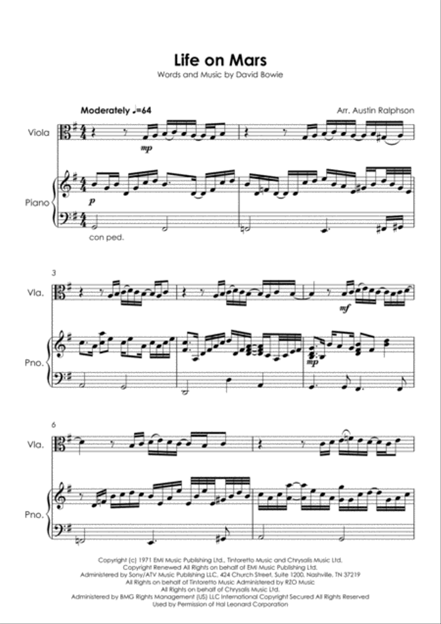 Life On Mars Viola scores gallery preview page 3