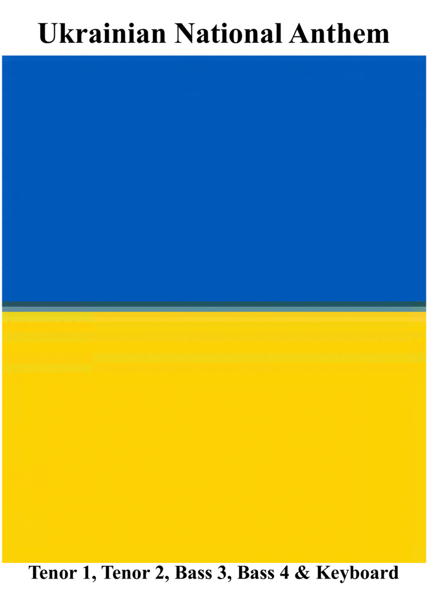 Ukrainian National Anthem for TTBB & Organ MFAO World National Anthem Series image number null