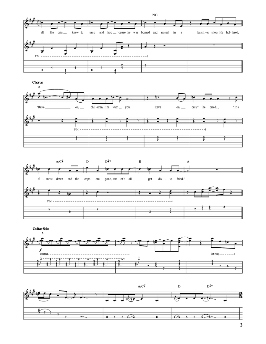 Dixie Fried Acoustic Guitar scores gallery preview page 3