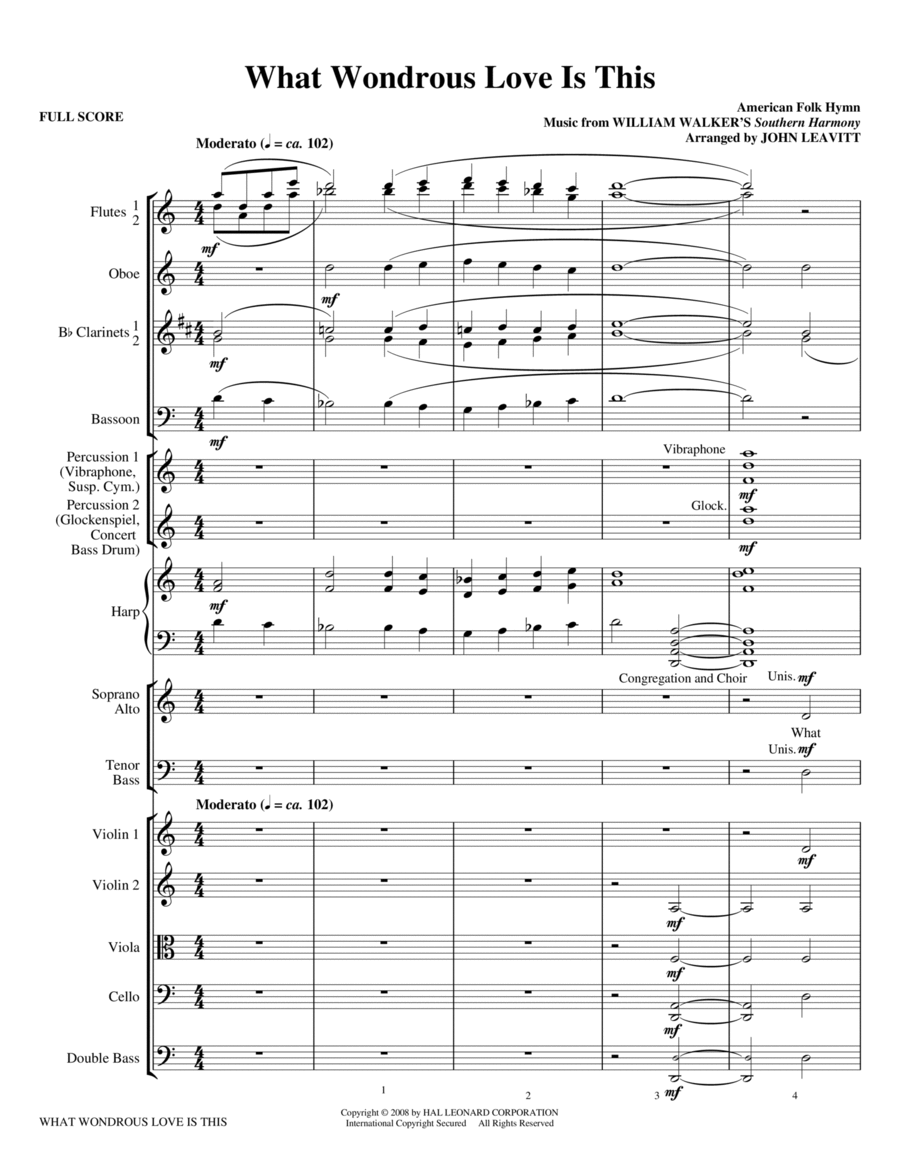 What Wondrous Love Is This - Full Score