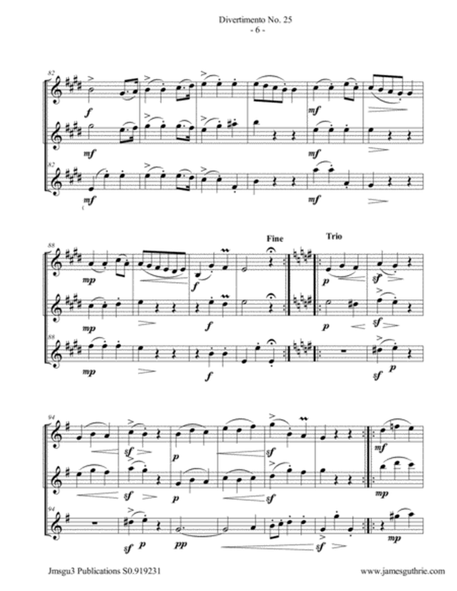 Haydn: Divertimento No. 25 Trio for 2 Alto Saxes & Bari Sax image number null
