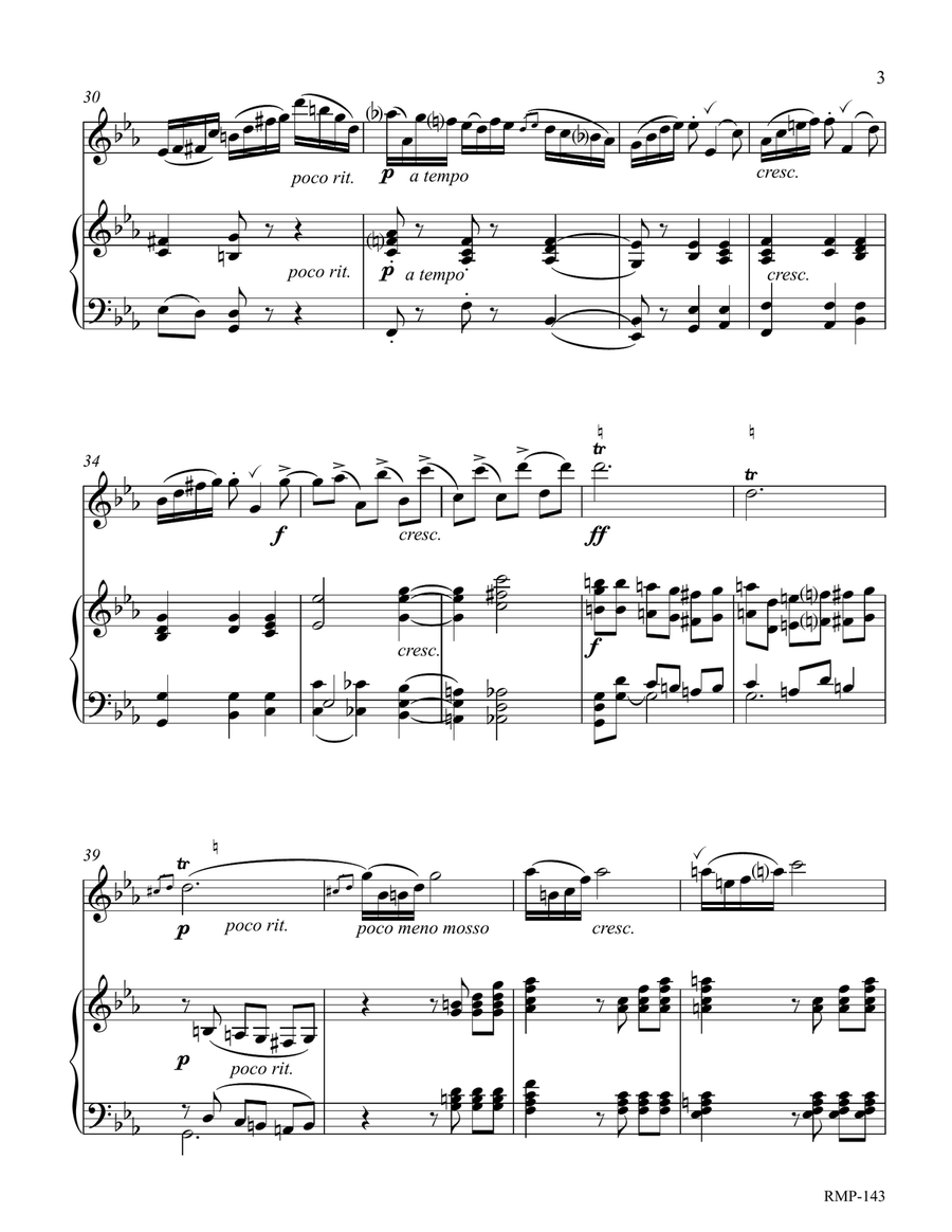 Tchaikovsky-Melodie Flute scores gallery preview page 3