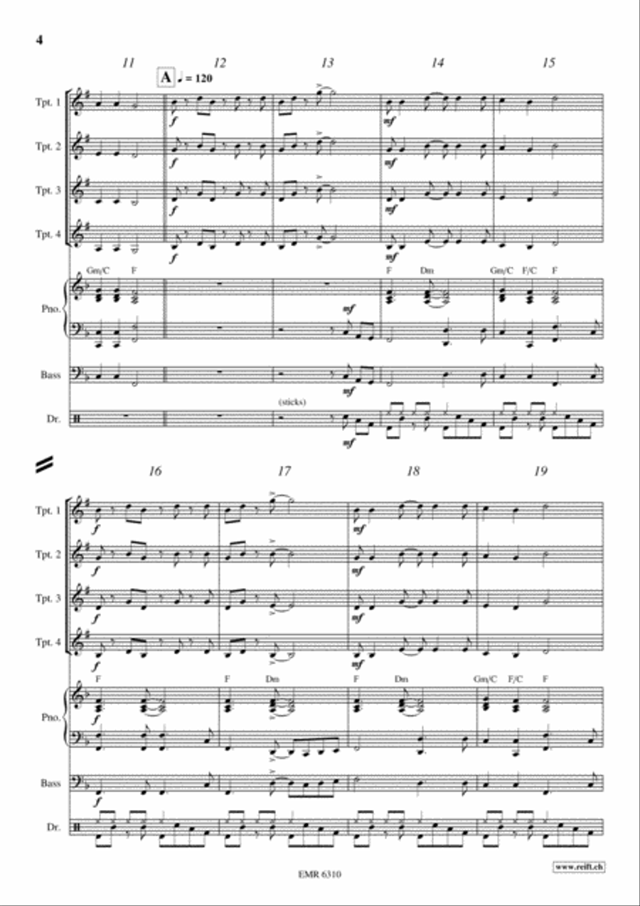Banana Boat Song Trumpet scores gallery preview page 4