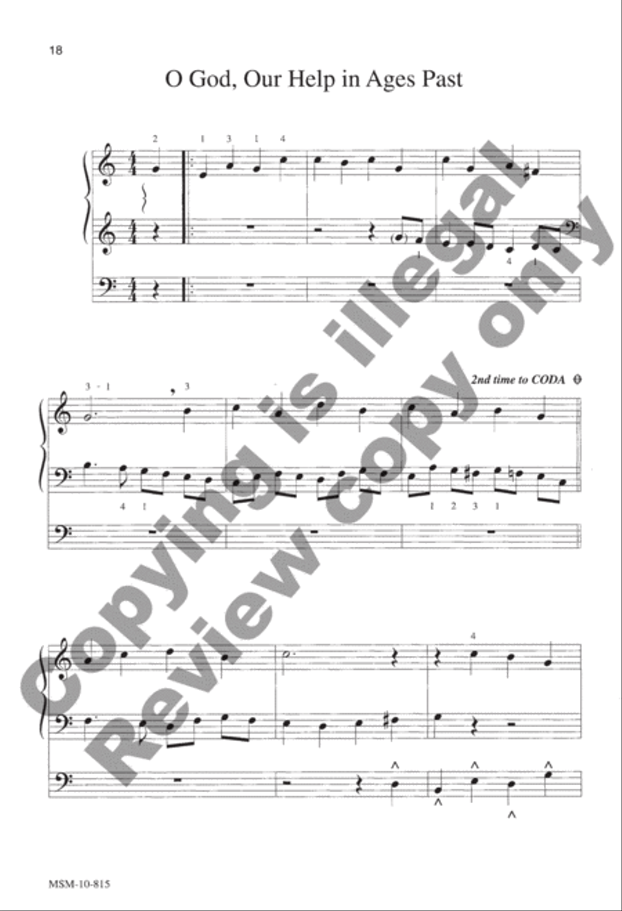 Easy Hymn Settings, General Set 1 Organ scores gallery preview page 10