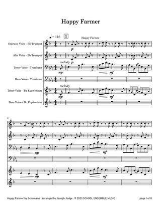 Happy Farmer by Schumann for Brass Quartet in Schools