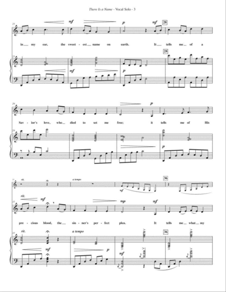 There Is a Name (Vocal Solo) Voice Solo scores gallery preview page 4