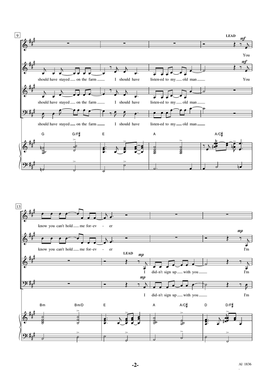 Goodbye Yellow Brick Road 4-Part scores gallery preview page 2