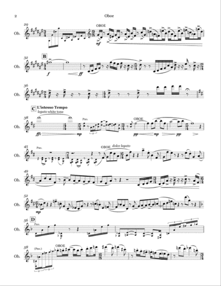Sonata Pulse (Oboe) Oboe Solo scores gallery preview page 2