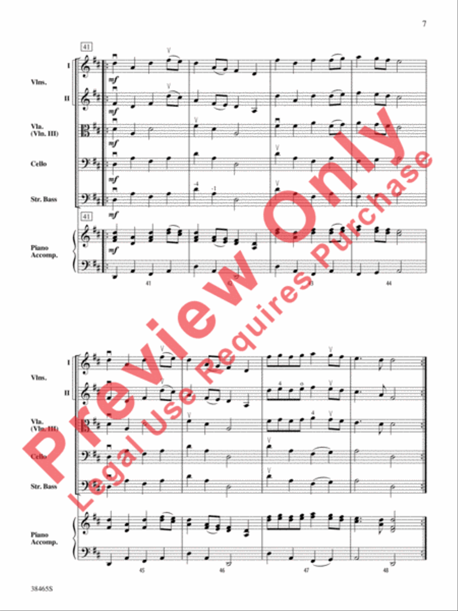King William's March String Orchestra scores gallery preview page 8