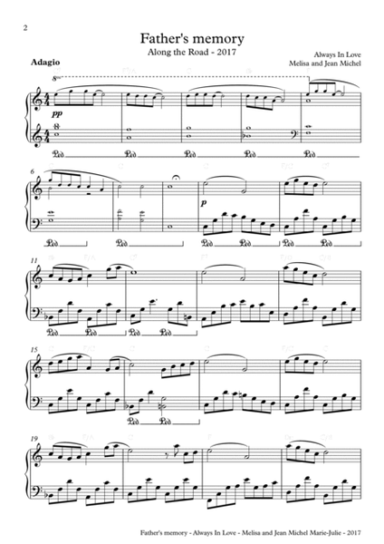 Father's Memory Easy Piano - Digital Sheet Music