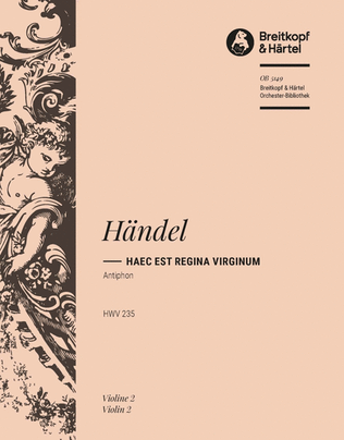Book cover for Haec est Regina Virginum HWV 235