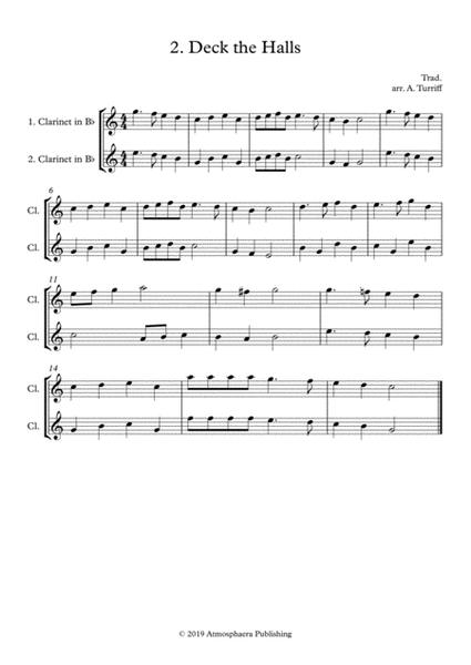 12 Easy Christmas Duets for Clarinet (crossing the break) image number null