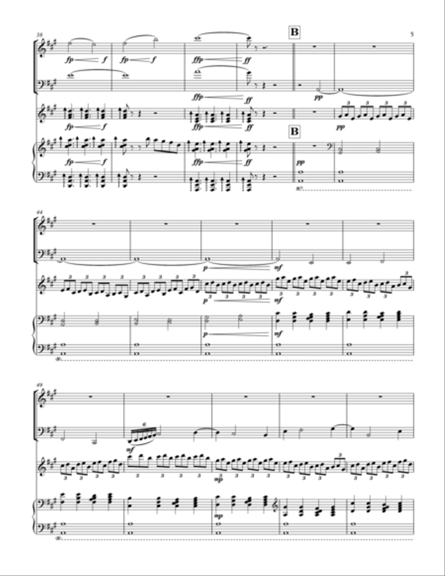 Olive for Violin, Violincello, Guitar and Piano Piano Trio scores gallery preview page 5