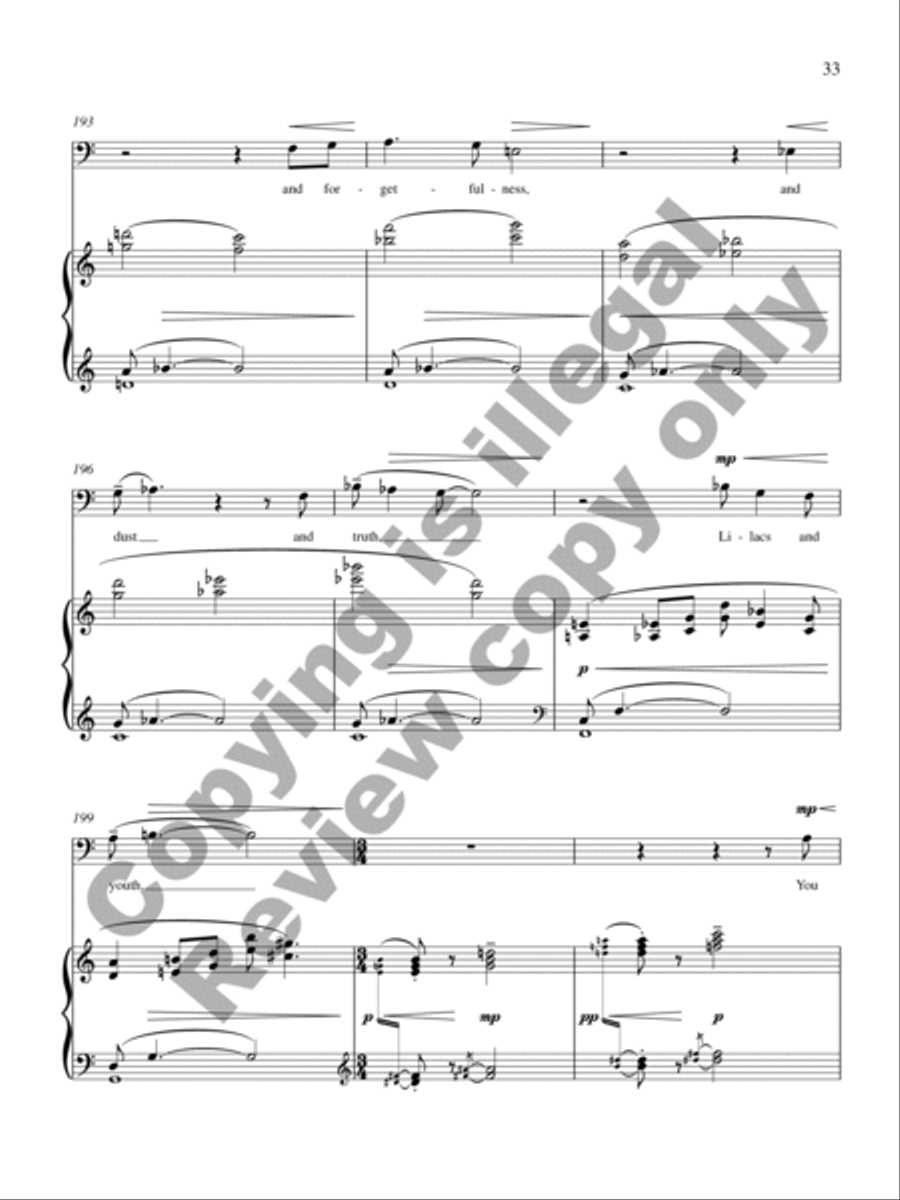Nocturne of Remembered Spring Baritone Voice scores gallery preview page 21