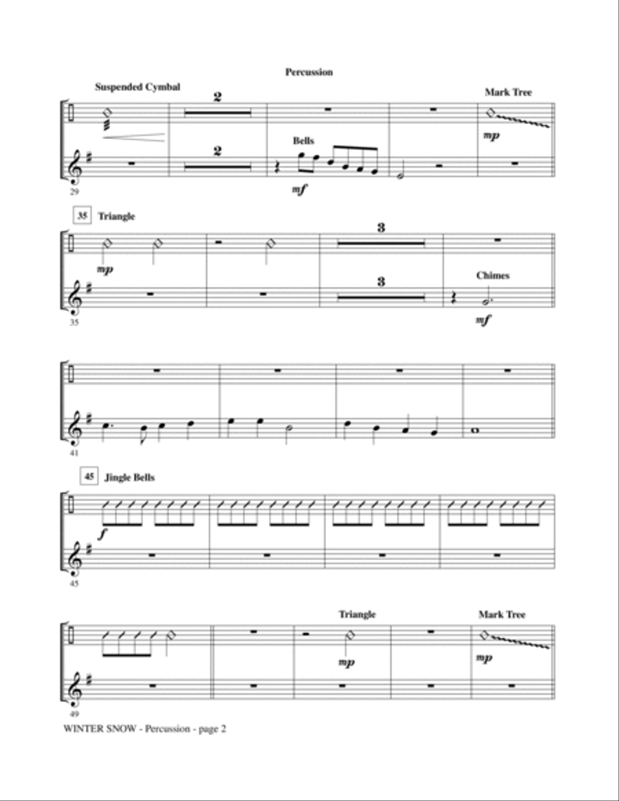 Winter Snow - Percussion Choir scores gallery preview page 2