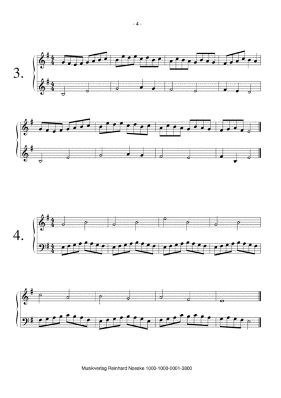 Zweistimmige Etüden für Anfänger in G-Dur und e-Moll Piano Method scores gallery preview page 6