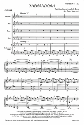 Shenandoah-Choral Part
