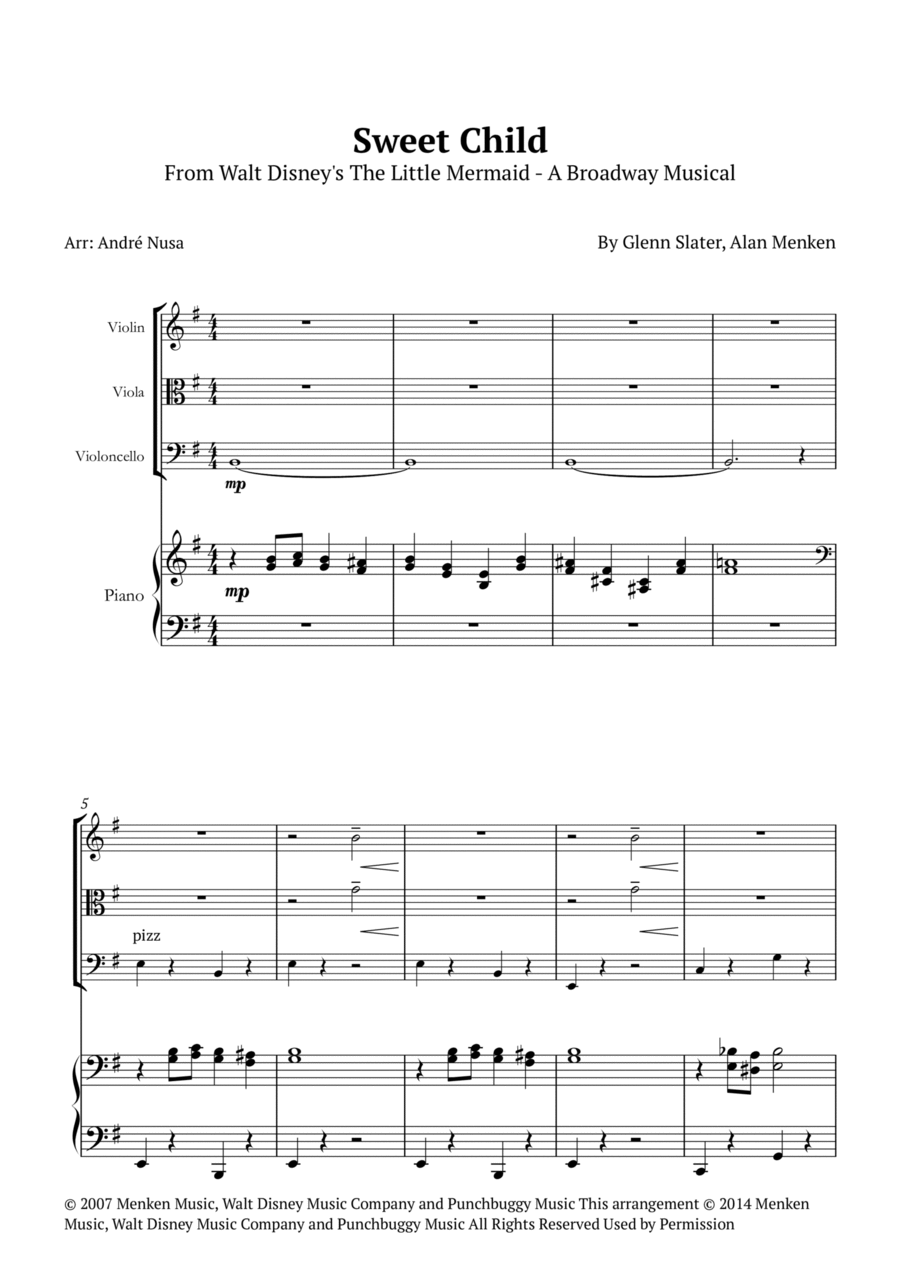 Sweet Child Piano Trio scores gallery preview page 1