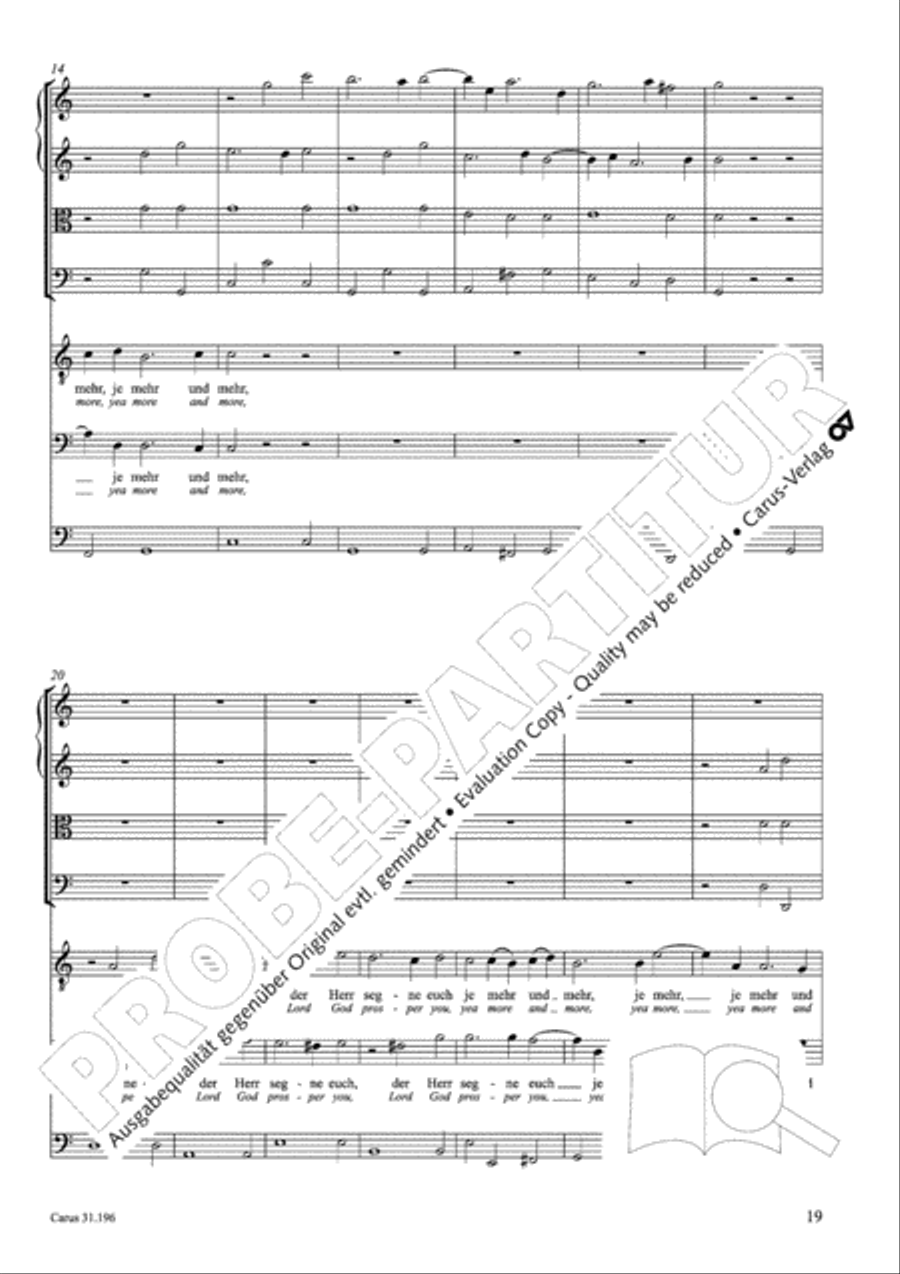 The Lord is mindful of us (Der Herr denket an uns) STB scores gallery preview page 19