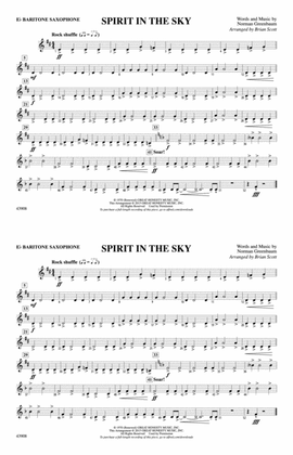 Book cover for Spirit in the Sky (from Guardians of the Galaxy): E-flat Baritone Saxophone