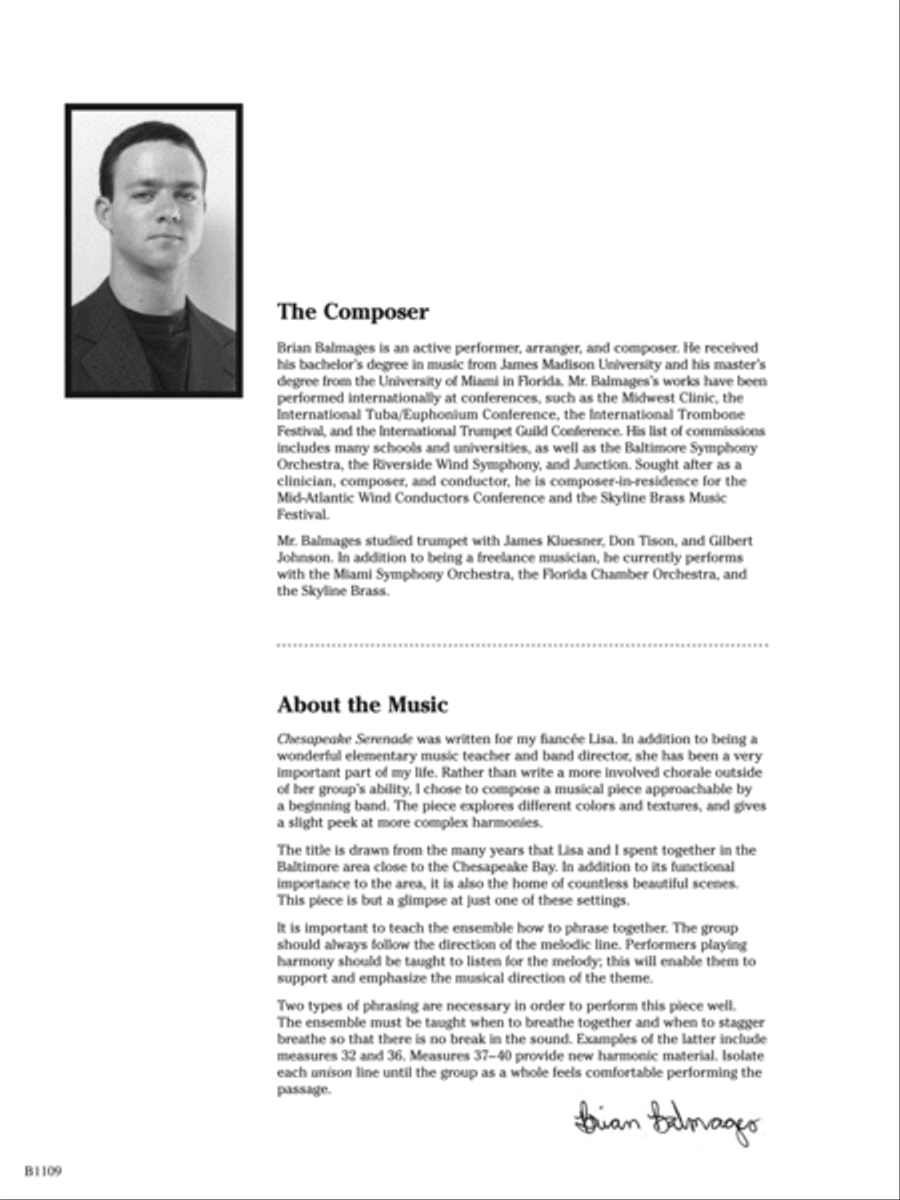 Chesapeake Serenade: Score Concert Band scores gallery preview page 2