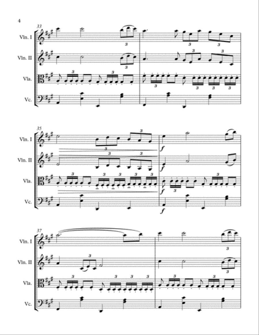 Time To Say Goodbye String Quartet scores gallery preview page 5