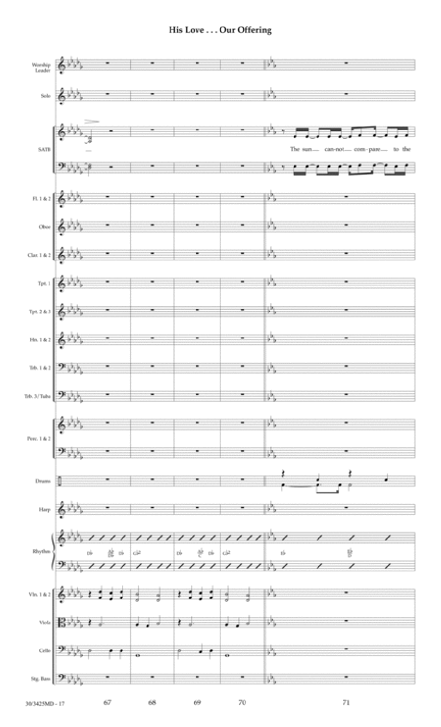 His Love...Our Offering - Orchestral Score and Parts Choir scores gallery preview page 20