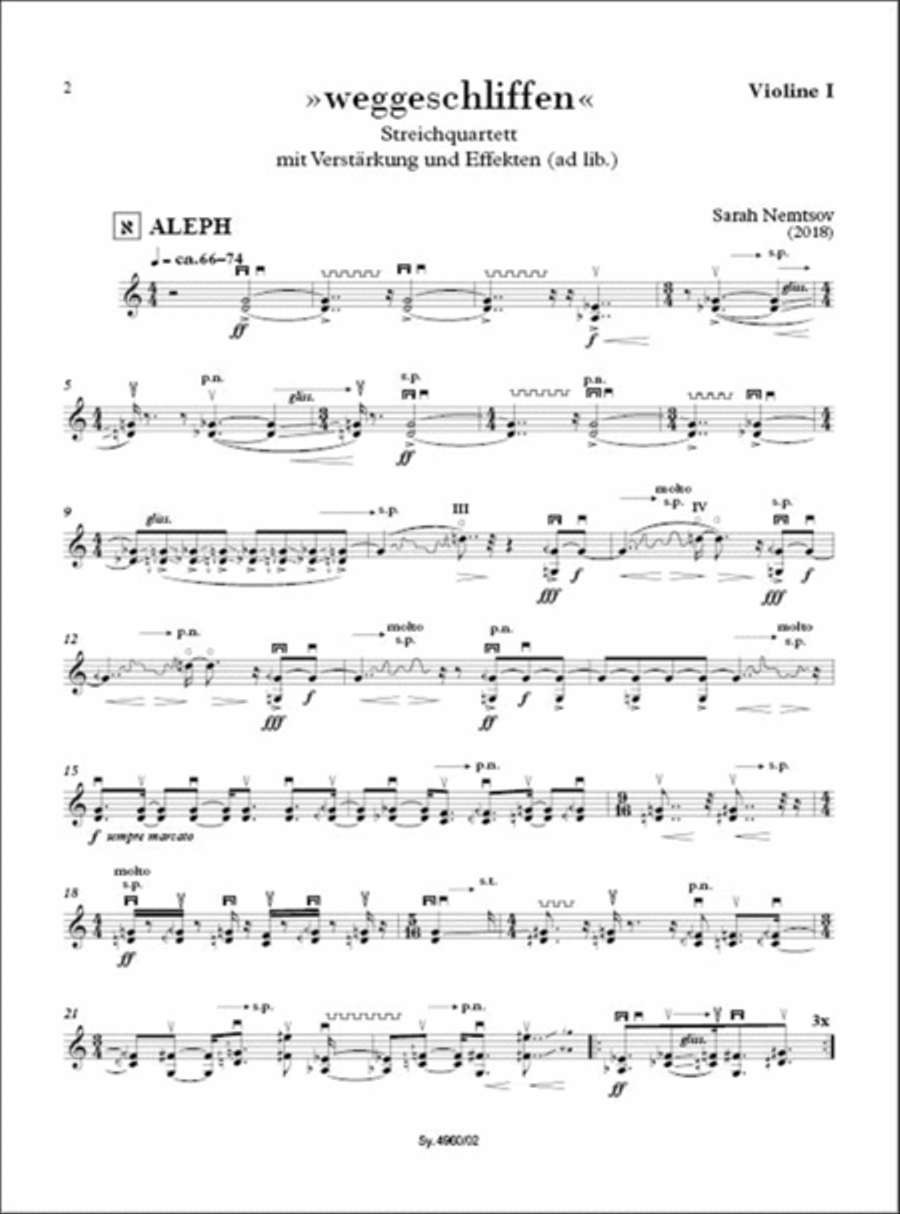 weggeschliffen weggeschliffen String Quartet scores gallery preview page 3